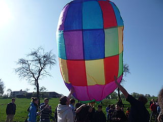 selbst gebauter Heißluftballon